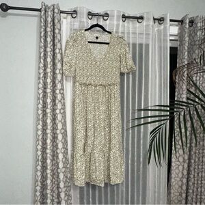 Universal Thread Olive Floral Midi Dress